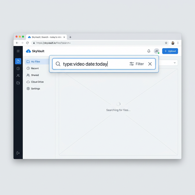 Google Drive search bar with operators